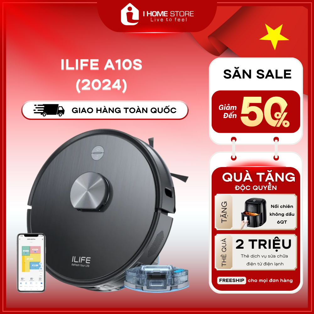 Làm sạch chổi quét robot hút bụi iLife