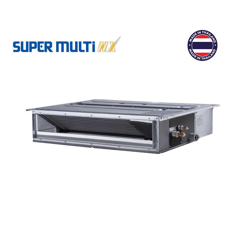 Cấu tạo điều hòa âm trần nối ống gió với dàn lạnh giấu trần và hệ thống ống gió phân phối khí lạnh.