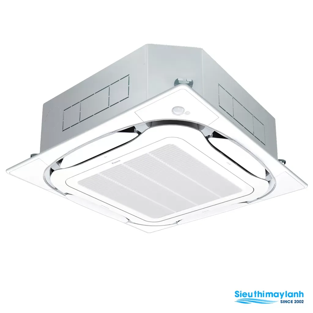 Một người đang vệ sinh lưới lọc bụi của điều hòa tủ đứng Midea, minh họa các bước cơ bản để tự bảo dưỡng và duy trì hiệu suất làm việc của máy.