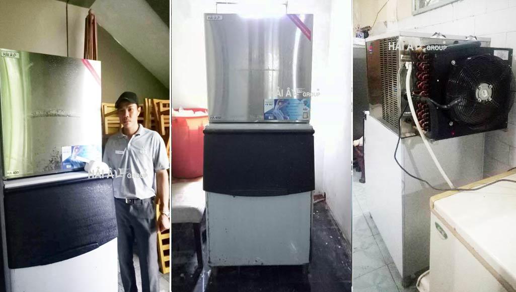 Các kích thước đá viên khác nhau được sản xuất từ máy làm nước đá công nghiệp của Thiên Bình Group
