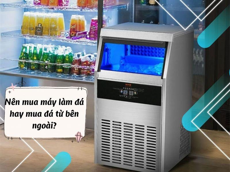 Máy làm đá viên 60kg Fuji Air FR60 sản xuất đá tinh khiết, đẹp mắt
