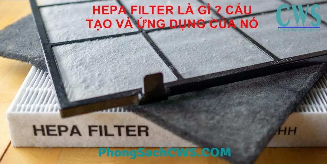 Sơ đồ nguyên lý hoạt động của màng lọc HEPA với 3 cơ chế hấp thụ, va đập, khuếch tán