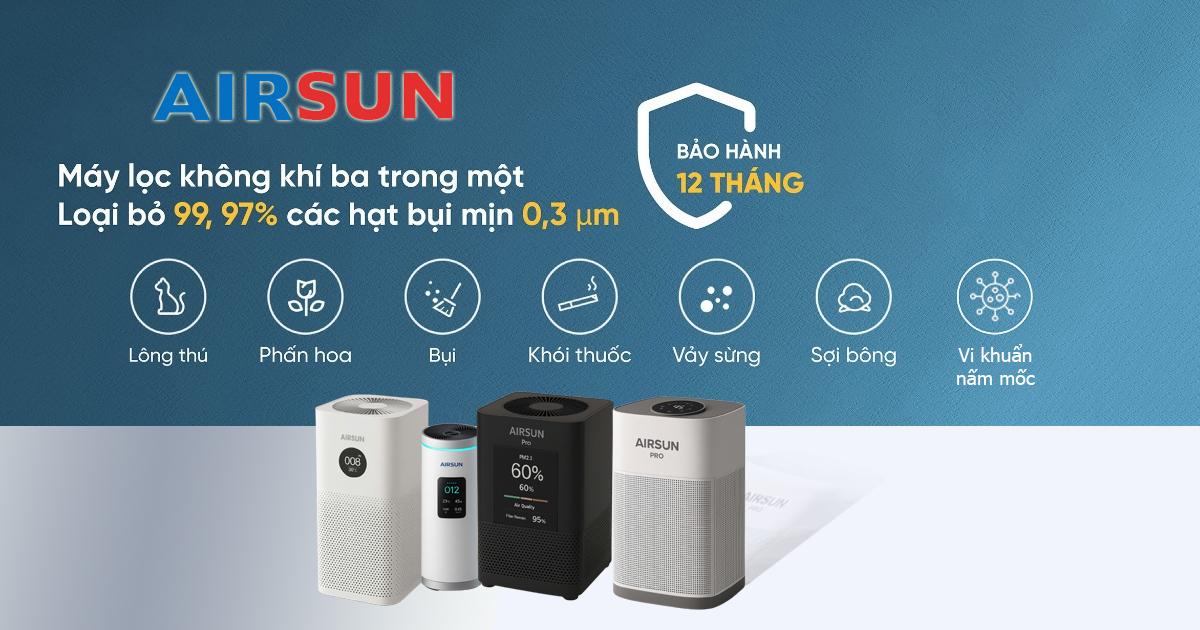 Vi tri dat may loc khong khi AirSun tot nhat cho tre nho